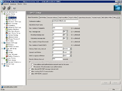 Magic Winmail Server Screenshot